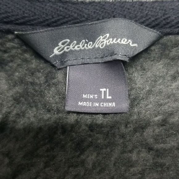 Eddie Bauer Pullover Quarter Zip Gray Radiator Fleece Size LT - Picture 7 of 9